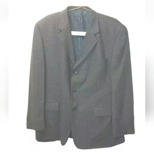 Alexandre London Saville Row Wool Silk Sports Coat Men US 50 Blue Blazer Jacket
